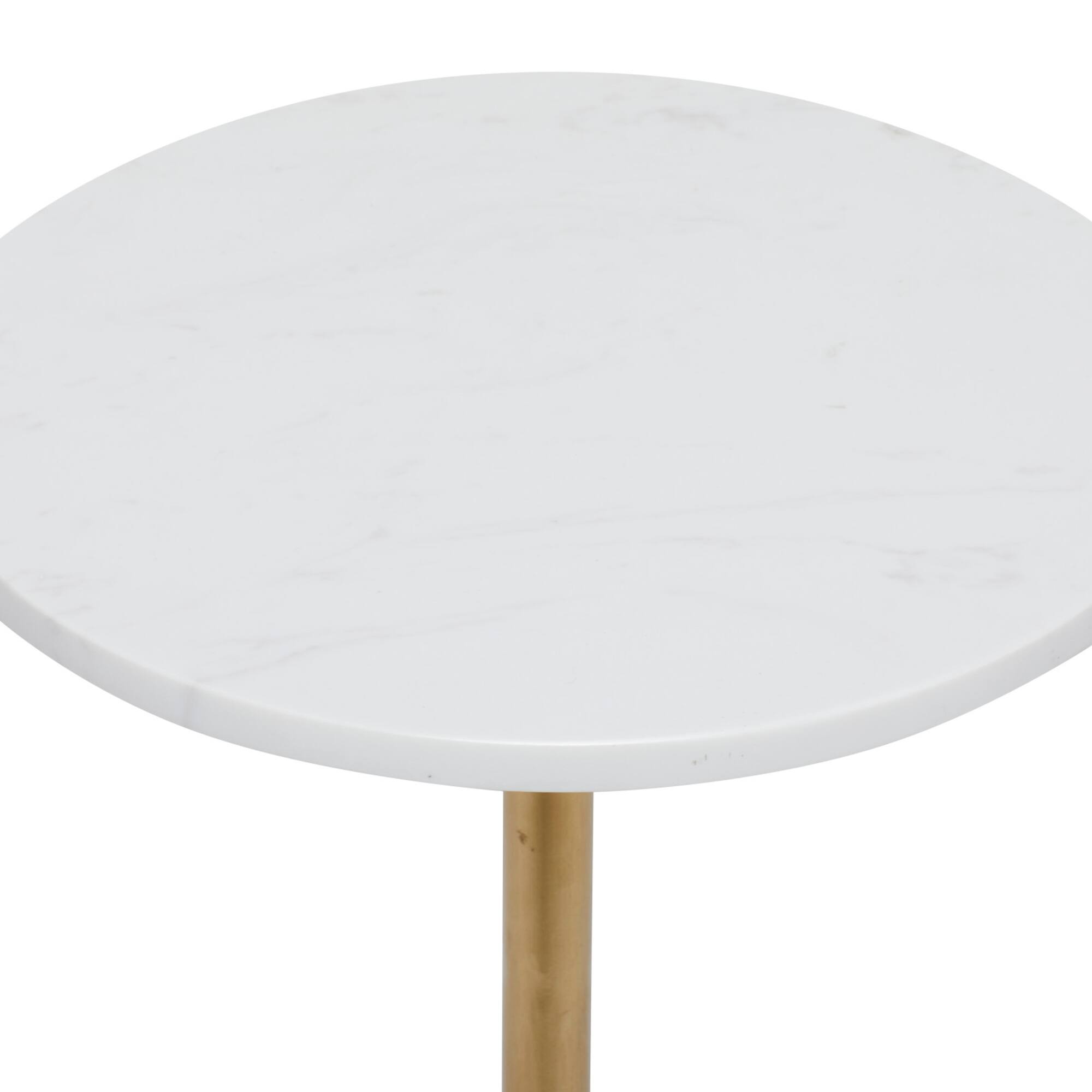 25" Gold Iron Contemporary Accent Table